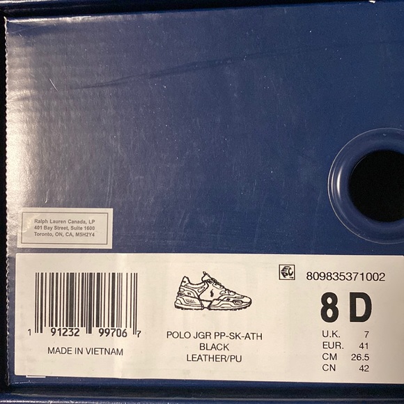 NWT Polo Ralph Lauren Men's Jogger Leather-Panel Sneakers Size 8 - Picture 10 of 11